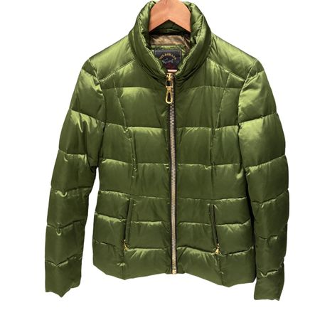 Paul & Shark Down silk Jacket, XS, green, for winter season