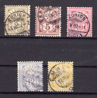 R1749  /  Type chiffre 1882 papier blanc série complète obl.