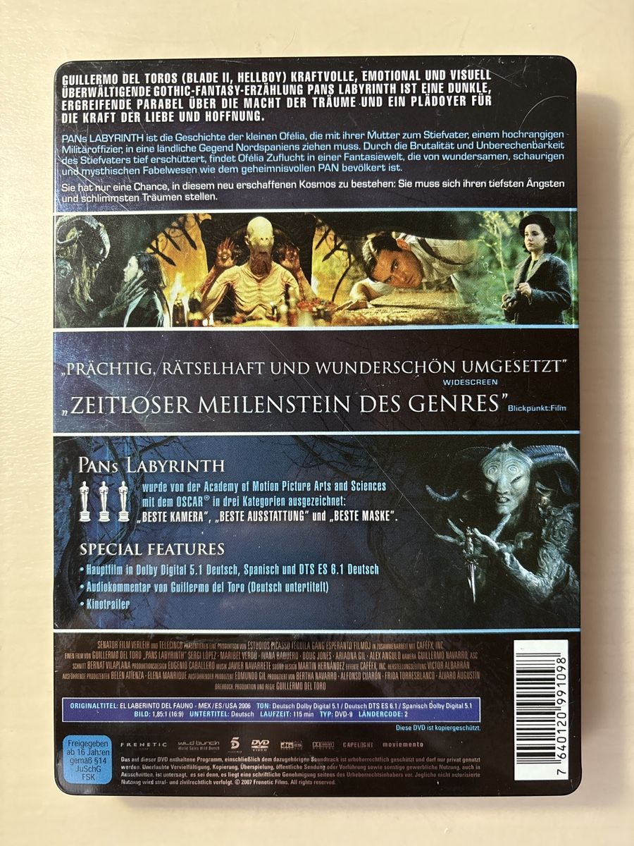 Tutti i DVDs: Pan's Labyrinth DVD (1605) – Usato da Ruswil venduto da Slivio_ 1