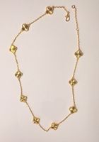 Collier petit trèfle doré