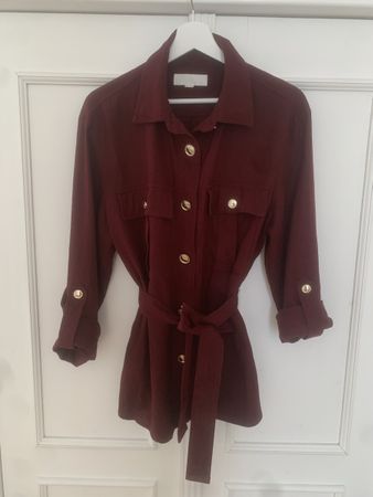 Zara Leinen Jacke Bordeauxrot Gr M - aktuelle Kollektion