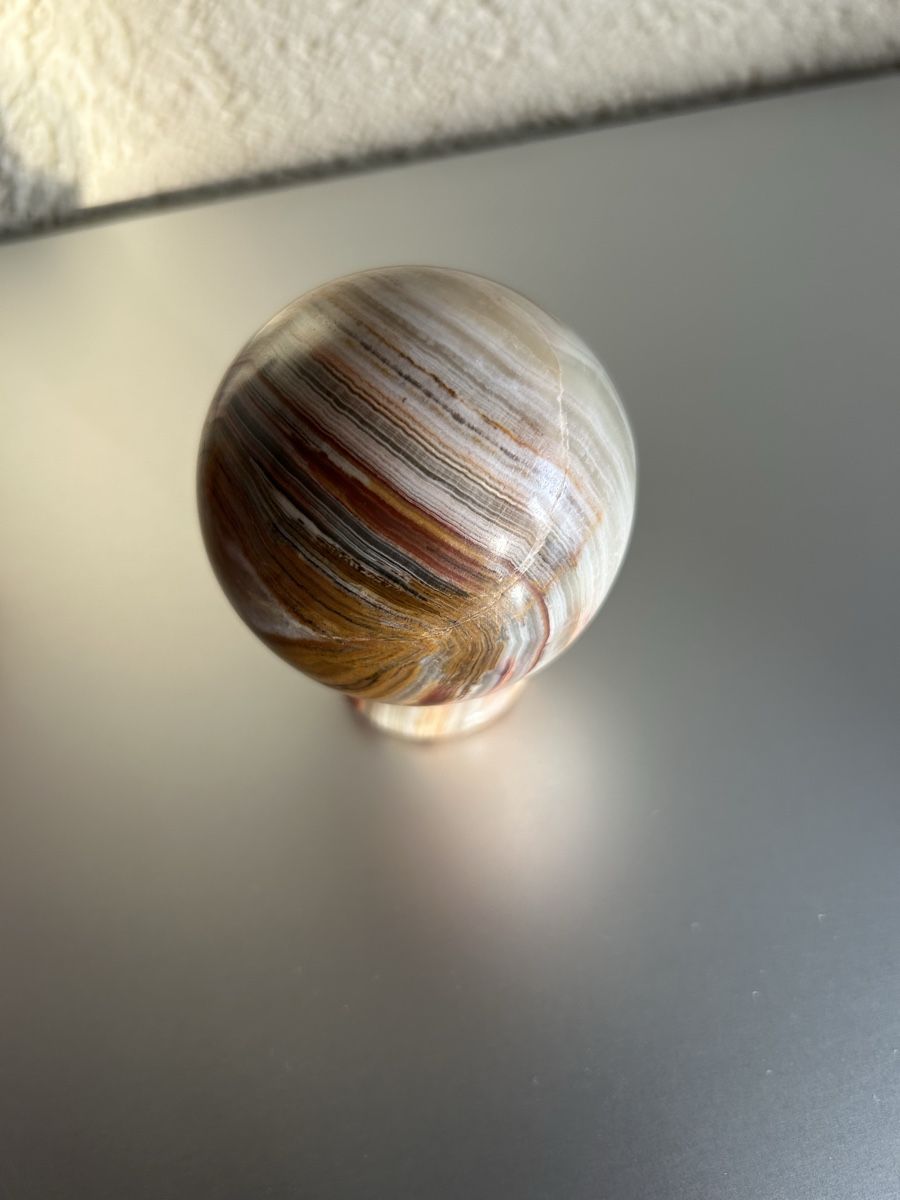 Mineralien & Heilsteine: Kugel aus Onyx Durchmesser 6,5 cm – Gebraucht aus Lengnau AG von Mefari 5