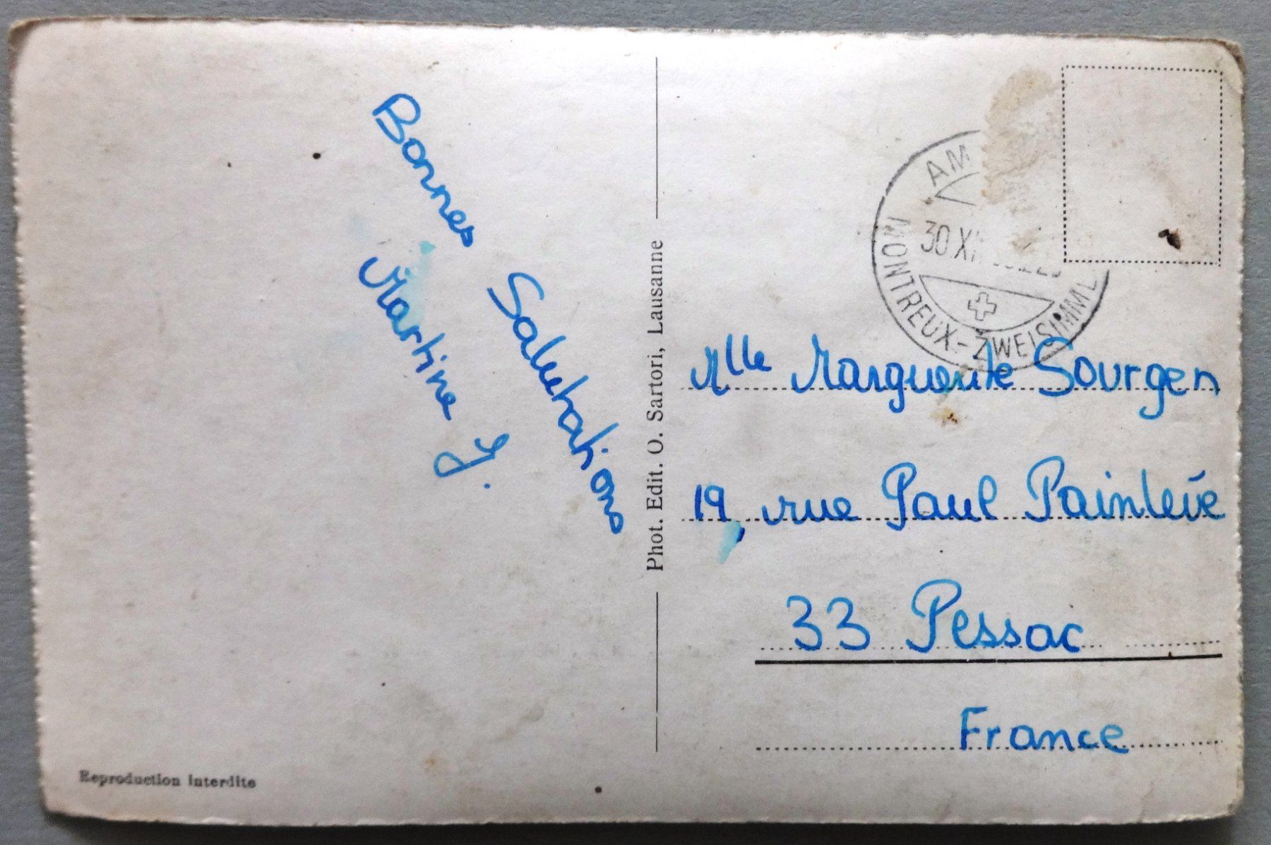 Cartoline postali: Saanen – Difettoso da Fétigny venduto da Billy2miny 1