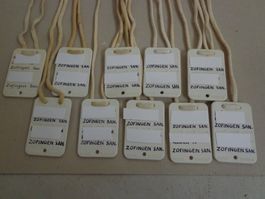 10 alte Erkennungsmarken - Grabsteine