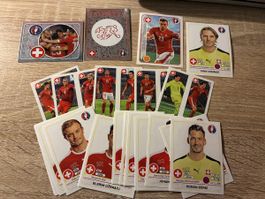 Panini EM 2016 Int. Edition Schweiz Suisse komplett Set