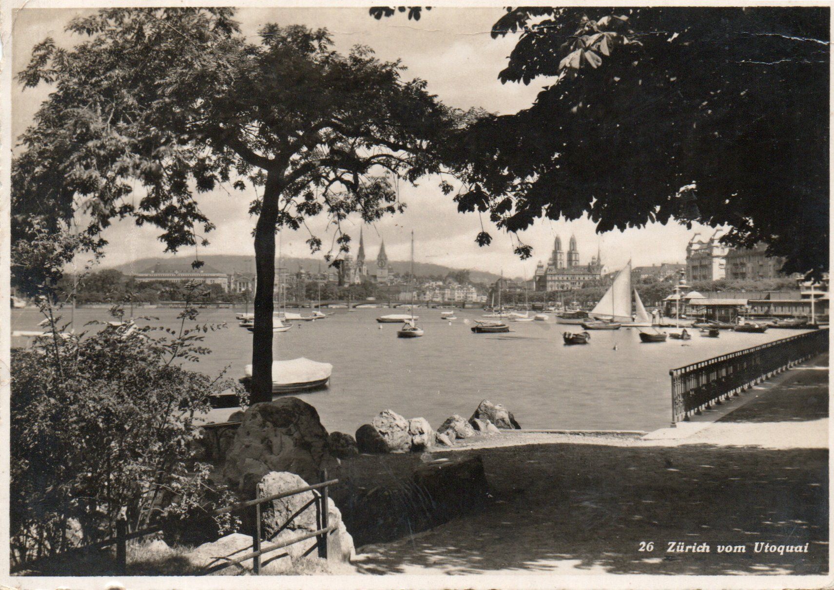 Cartoline postali: Zürich vom Utoquai – Usato da Melano venduto da pisonsdro