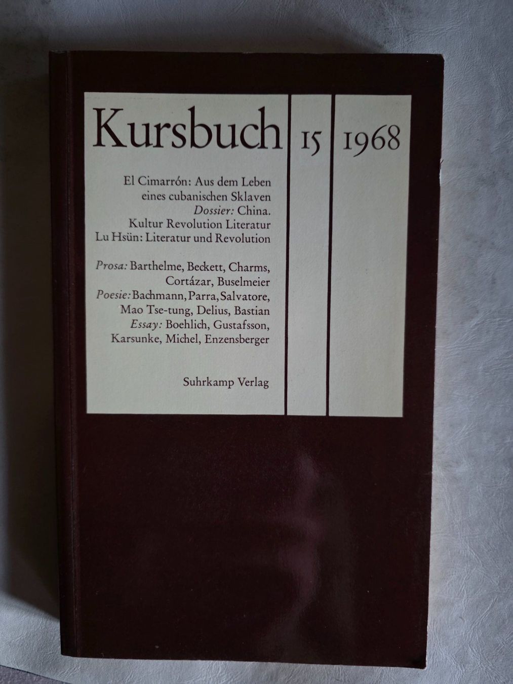 Libri: Kursbuch 15/1968 - Suhrkamp – Usato da Walterswil BE venduto da Lonitti