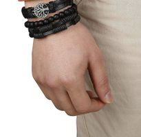 Leder Armband Set