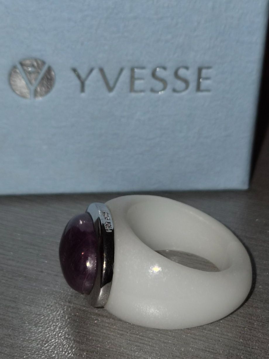 Ringe: YV Silber Ring Halbedelstein Amethist eingefasst in Corian – Neu (gemäss Beschreibung) aus Münchenbuchsee von babilibern 8