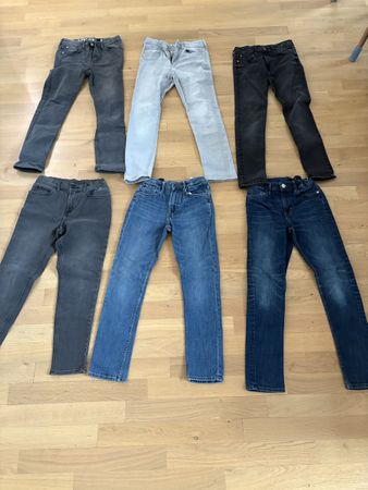 6 Kinder Jeans diverse Farben grösse 152