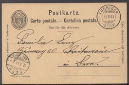 PK 1903 THÖRIGEN nach BERN