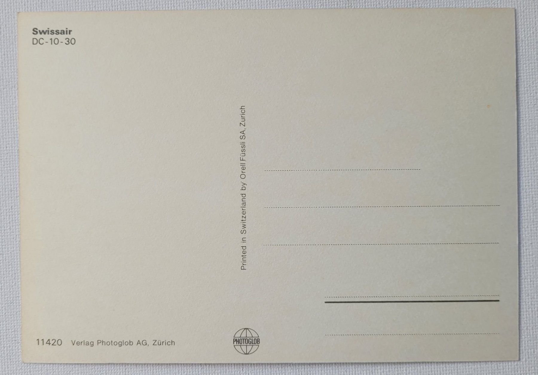 Ansichtskarten: SWISSAIR DC-10-30 – Neu (gemäss Beschreibung) aus Neftenbach von Mador6 1