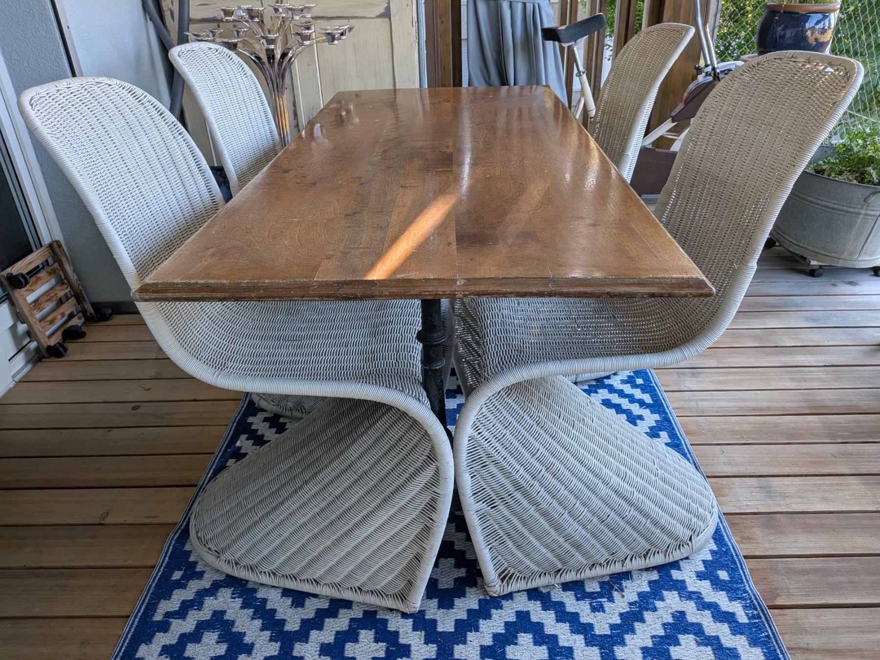 Stühle: 4 Korbstühle, Korbsessel – Gebraucht aus Emmen von Brockofsky