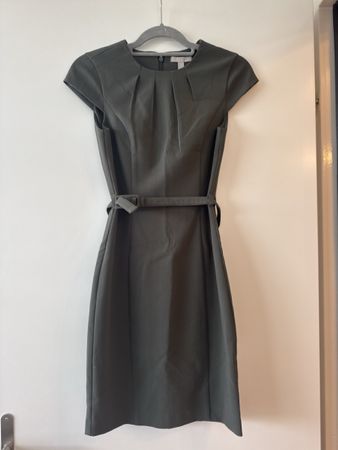 H&M Kleid Gr. 34 anthrazit/olivgrün