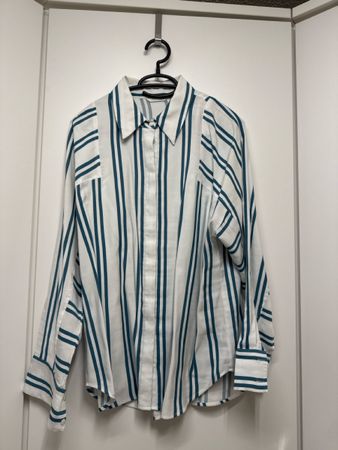 YAYA Women's Bluse Gr. 38 weiss /grün gestreift Sommerbluse