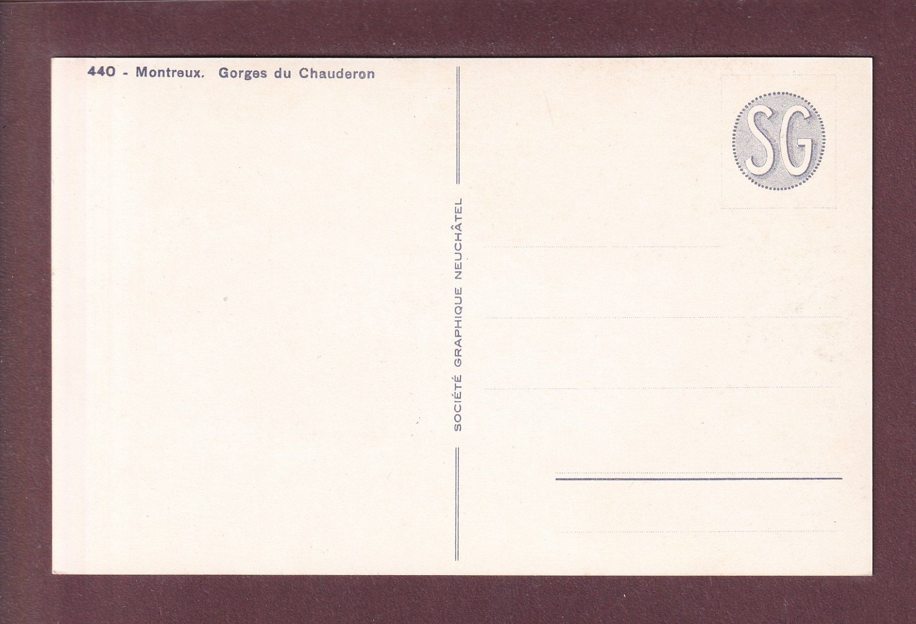 Ansichtskarten: Montreux - GORGES DU CHAUDERON – Gebraucht aus Pully von nicecards 1