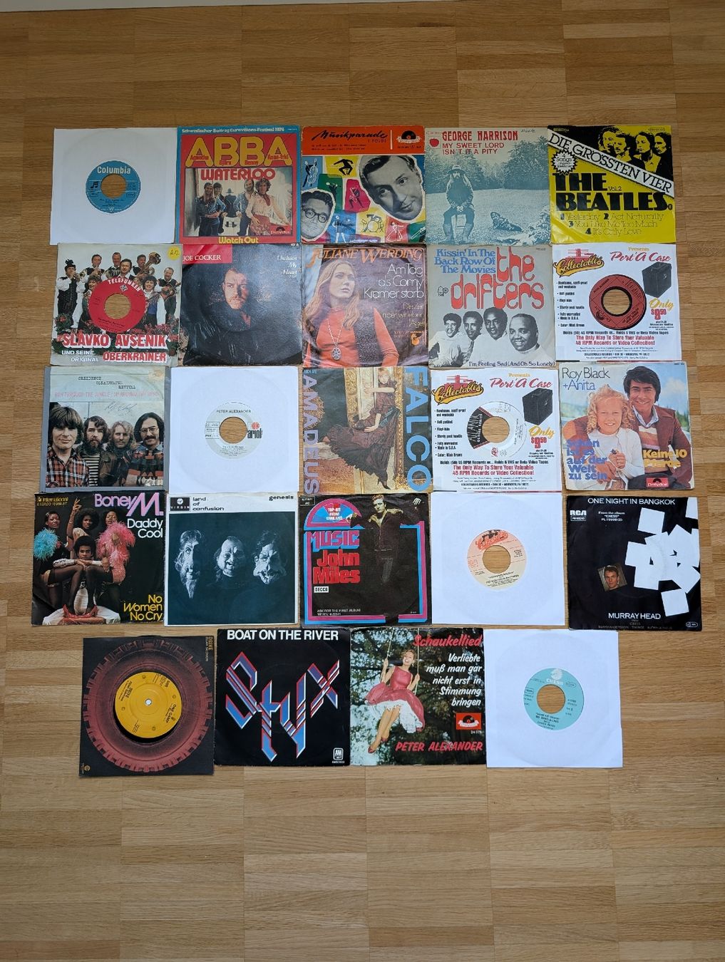 Schallplatten: Vinyl Singles Sammlung (24er-Set) – Gebraucht aus Widnau von angiel02
