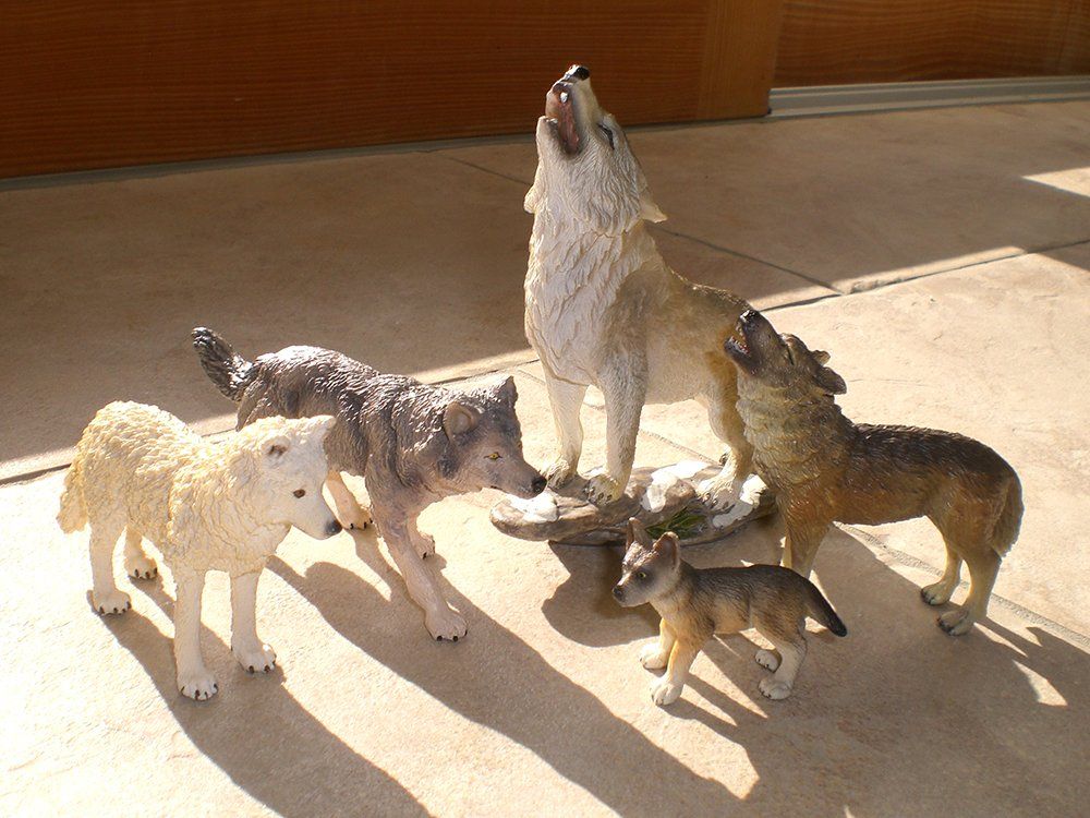 Wolf Rudel Figuren mit Welpen (Schleich, Fisheraw, Papo) (Gebraucht) in ...