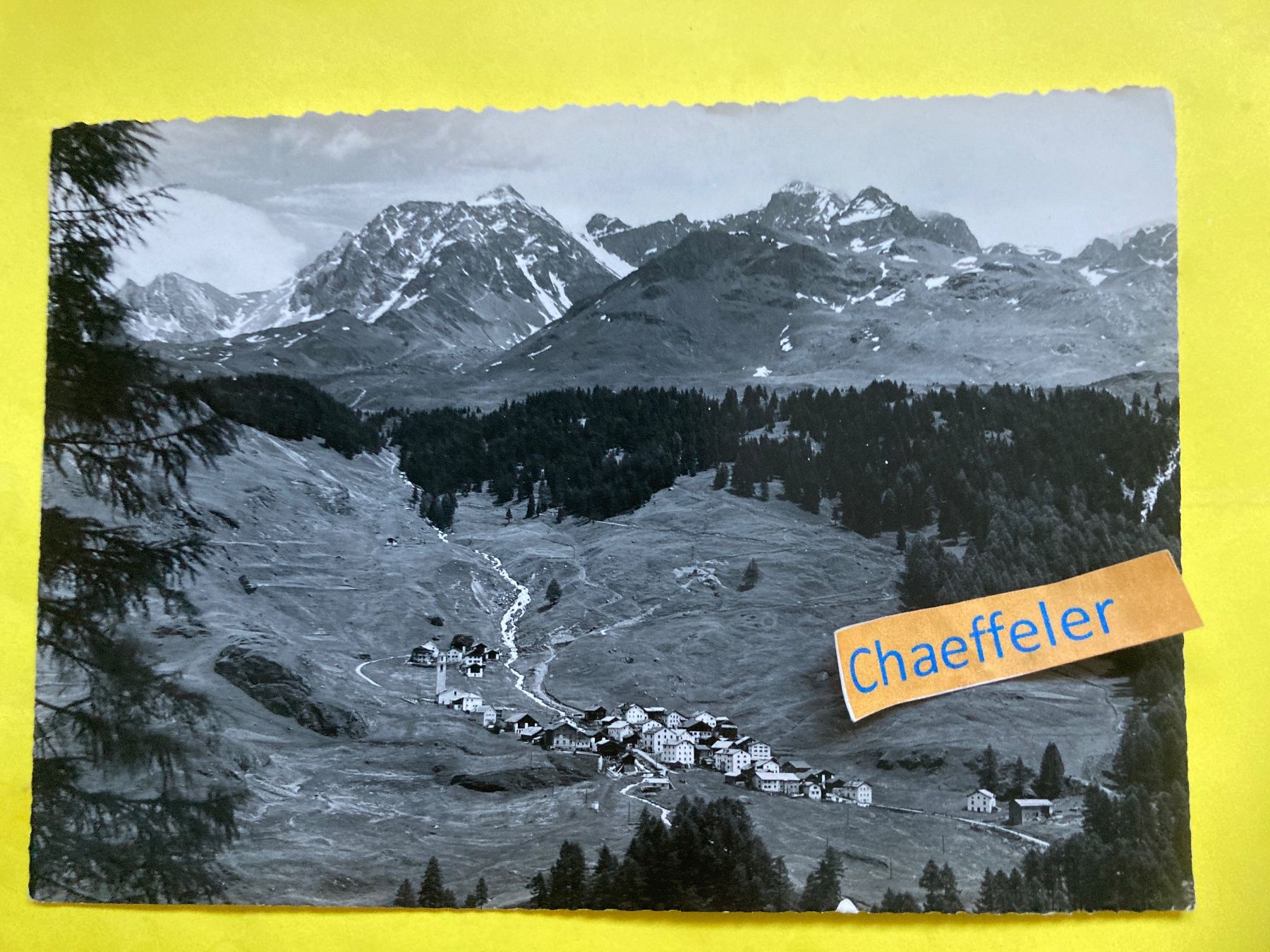 Cartoline postali: 1950 Sur im Oberhalbstein – Usato da Zürich venduto da Chaeffeler