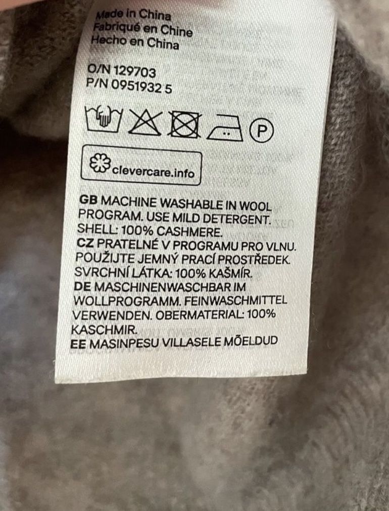 H&M Maglioni & Felpe: Kaschmir Pullover von H&M Premium greige – Usato da Winkel venduto da Zimtguetzli 4