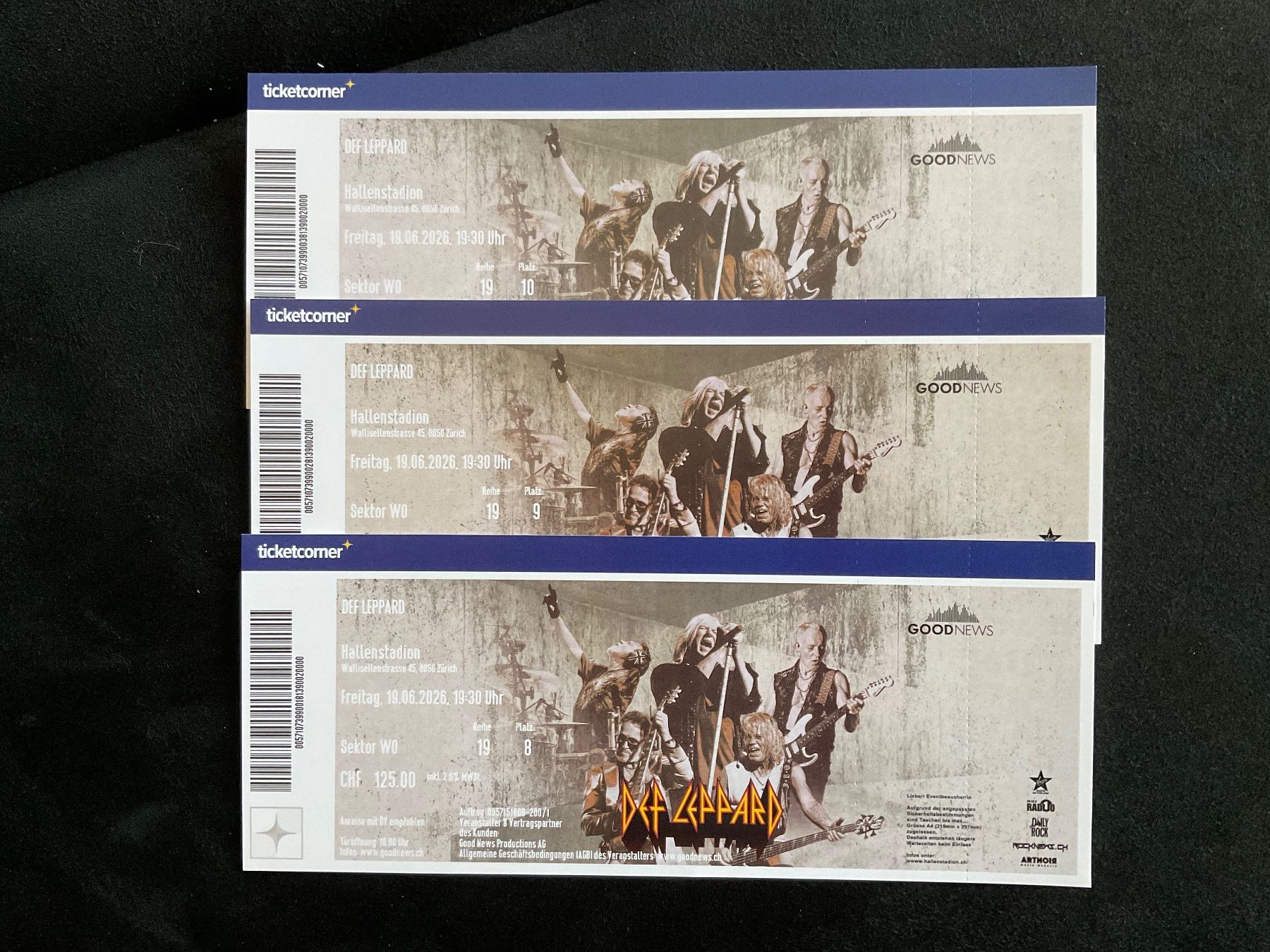 Biglietti: 3x Def Leppard Sitzplatztickets – Nuovo e nell'imballaggio originale da Willerzell venduto da Redhorse