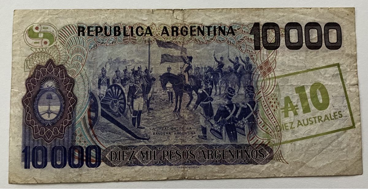 Banconote: Argentinien 10‘000 Pesos – Usato da Algetshausen venduto da Carrhard 1