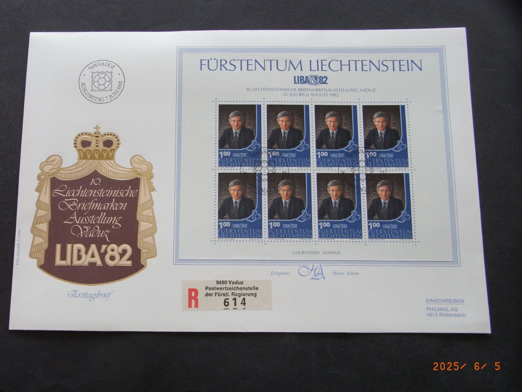 Tutti i francobolli: 1982 Kleinbogen 736+737 FDC R – Usato da Ittigen venduto da shetland 1