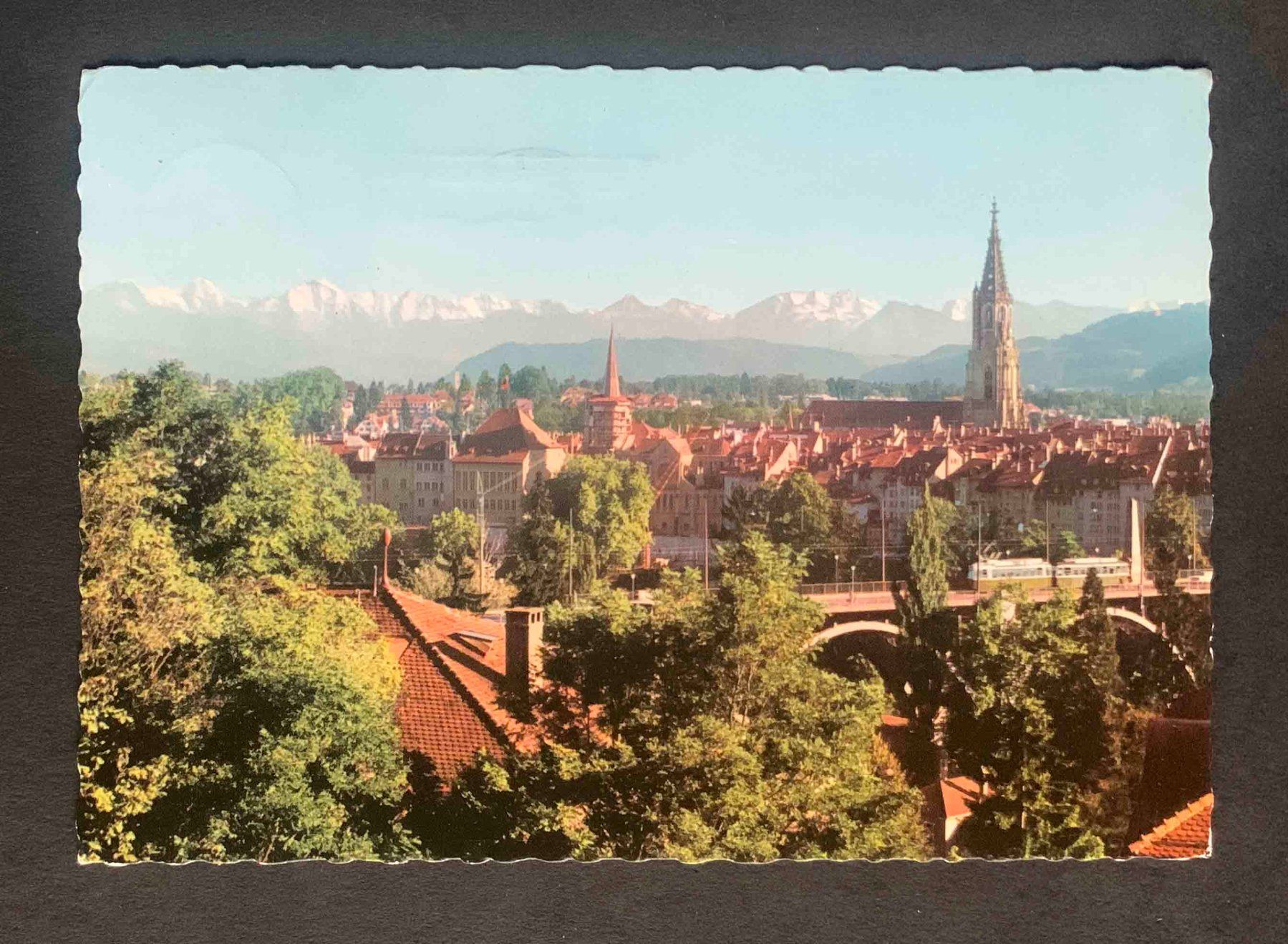 Cartoline postali: AK BERN und die Alpen – Usato da Goldau venduto da artelier1