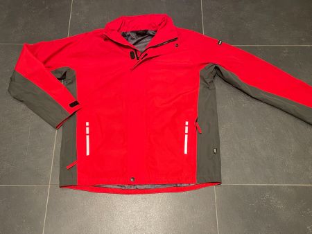 Rukka Regenjacke, rot-grau, Grösse L