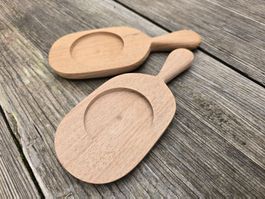 Holz/Serviertablette Nussbaum-Set 2-tlg.