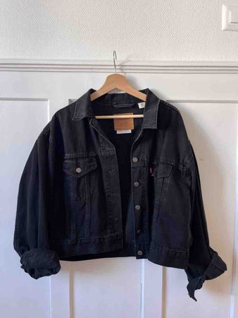 Jeansjacke Levi s (M) schwarz, Oversize Schnitt