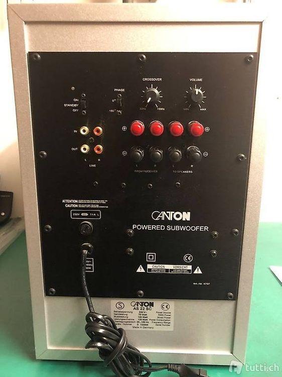 Subwoofer Actif Canton AS 85.2 SC - 200W - Blanc - Neuf Original