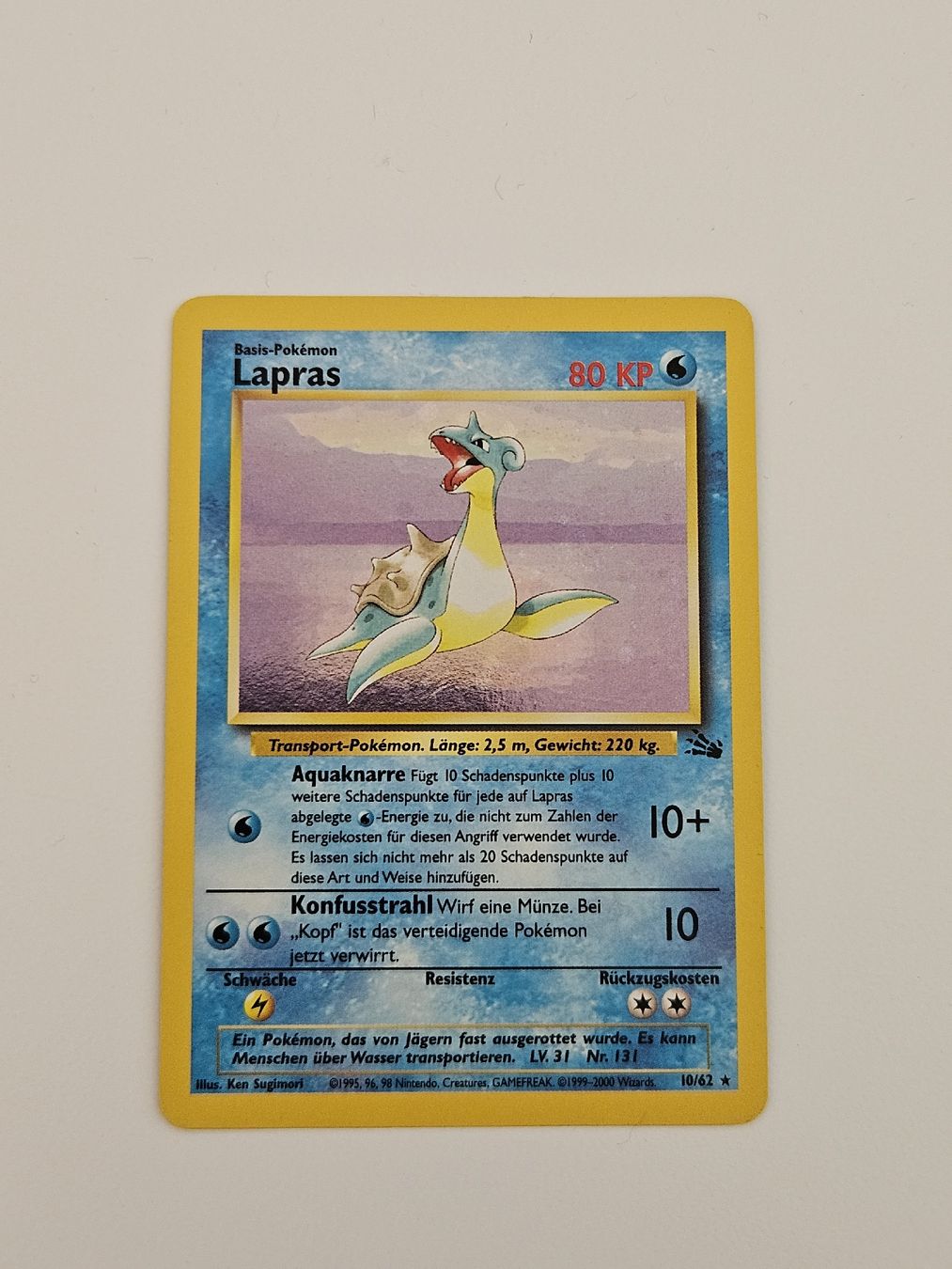 Pokémon Carte collezionabili: Pokemon Lapras Holo Fossil Set – Usato da Baar venduto da phi_6xdh
