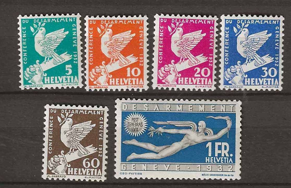 Tutti i francobolli: CH185 - Désarmement 1932 ** – Usato da Trélex venduto da Phil_Albert