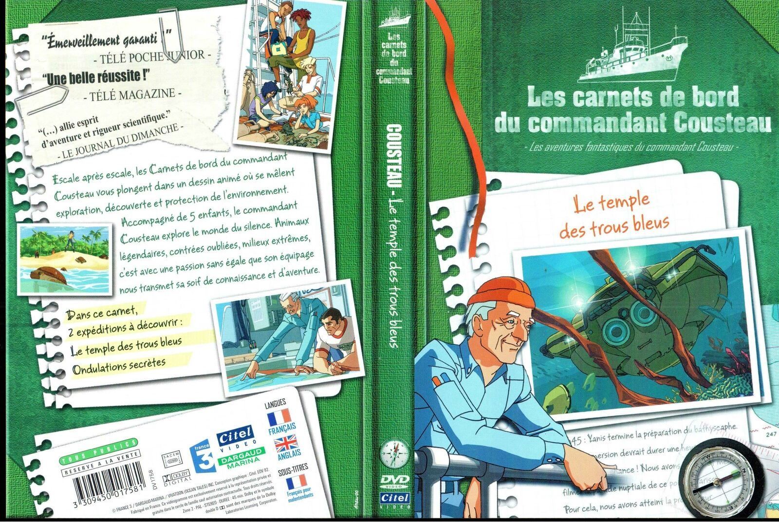 Tutti i DVDs: Cousteau - Le Temple des trous bleus DVD – Nuovo e nell'imballaggio originale da Genève venduto da Cockattoo