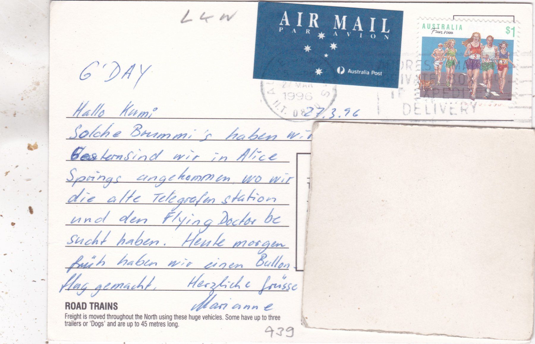 Cartoline postali: Australien Road Trains 1996 – Usato da Herisau venduto da Lisegrat2008 1