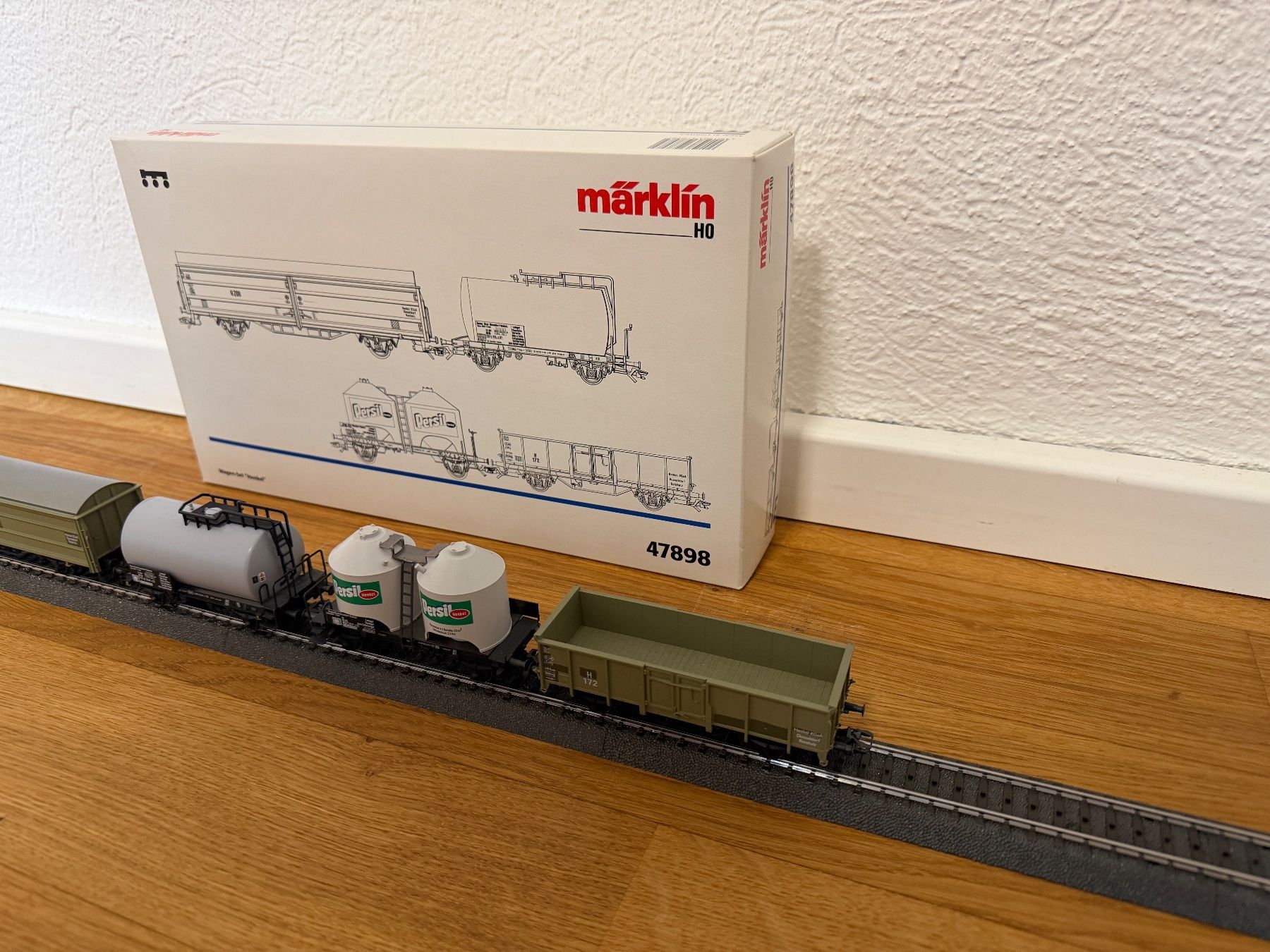 Märklin Modellini di ferrovie: Märklin H0 47898 Wagen-Set "Henkel" D – Usato da hünenberg See venduto da Dpch 1