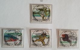 1997 Pro Juventute Satz Ersttag Vollstempel mit Gummi