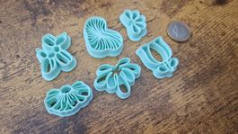 Ton Ausstecher Set fuer Ohrringe Polymer Clay Fimo 6 Stueck 