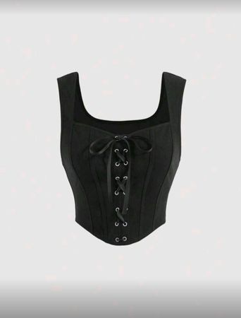 Geschnürtes Gothic Corsagentop Gr S *neu*