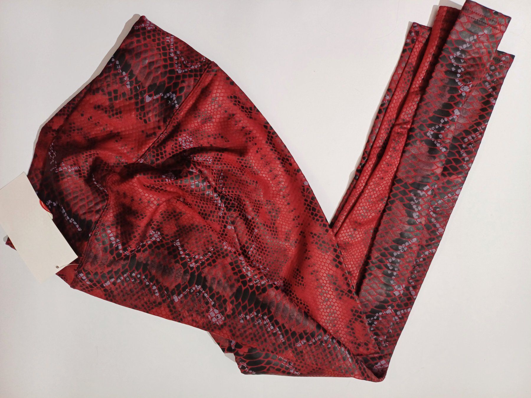 Leggings: Hose / Legging Krokoimitat rot – Nuovo (secondo la descrizione) da Zürich venduto da Atad