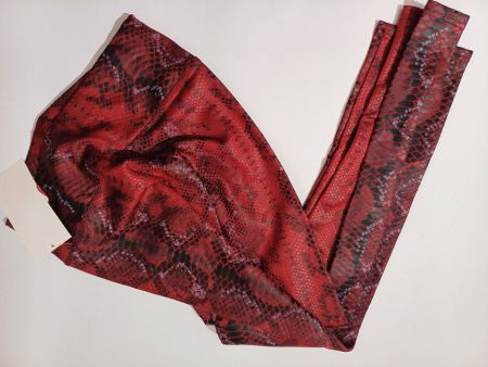 Hose / Legging Krokoimitat rot
