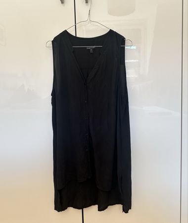 Bluse Top schwarz Gr. L 100% Seide Eileen Fisher