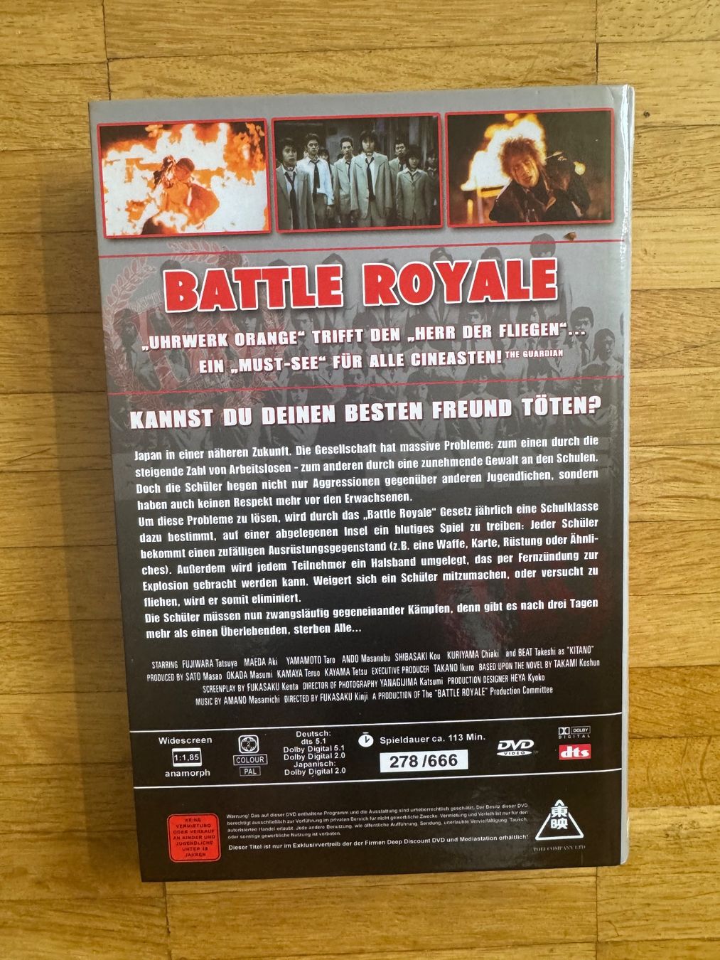 Tutti i DVDs: BATTLE ROYALE  (DVD-HARTBOX)  278/666 – Usato da Basel venduto da san_2qlq 1