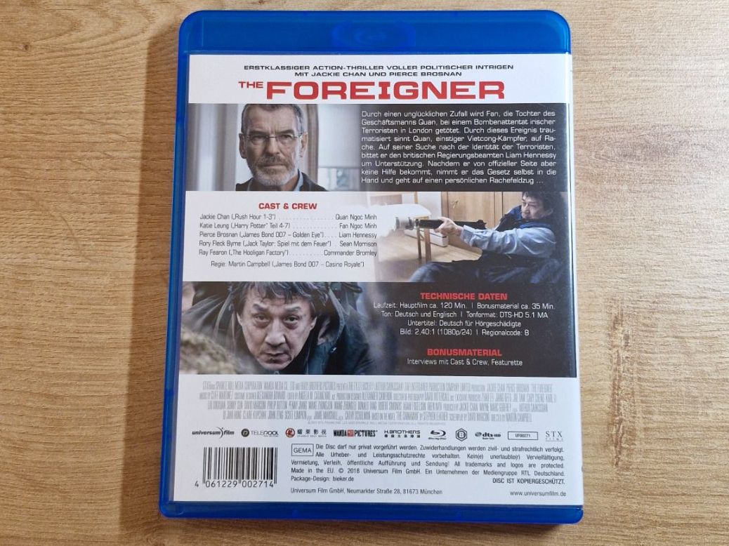 Tutti i DVDs: The Foreigner (2017) Bluray – Usato da Pfungen venduto da Whitie 1