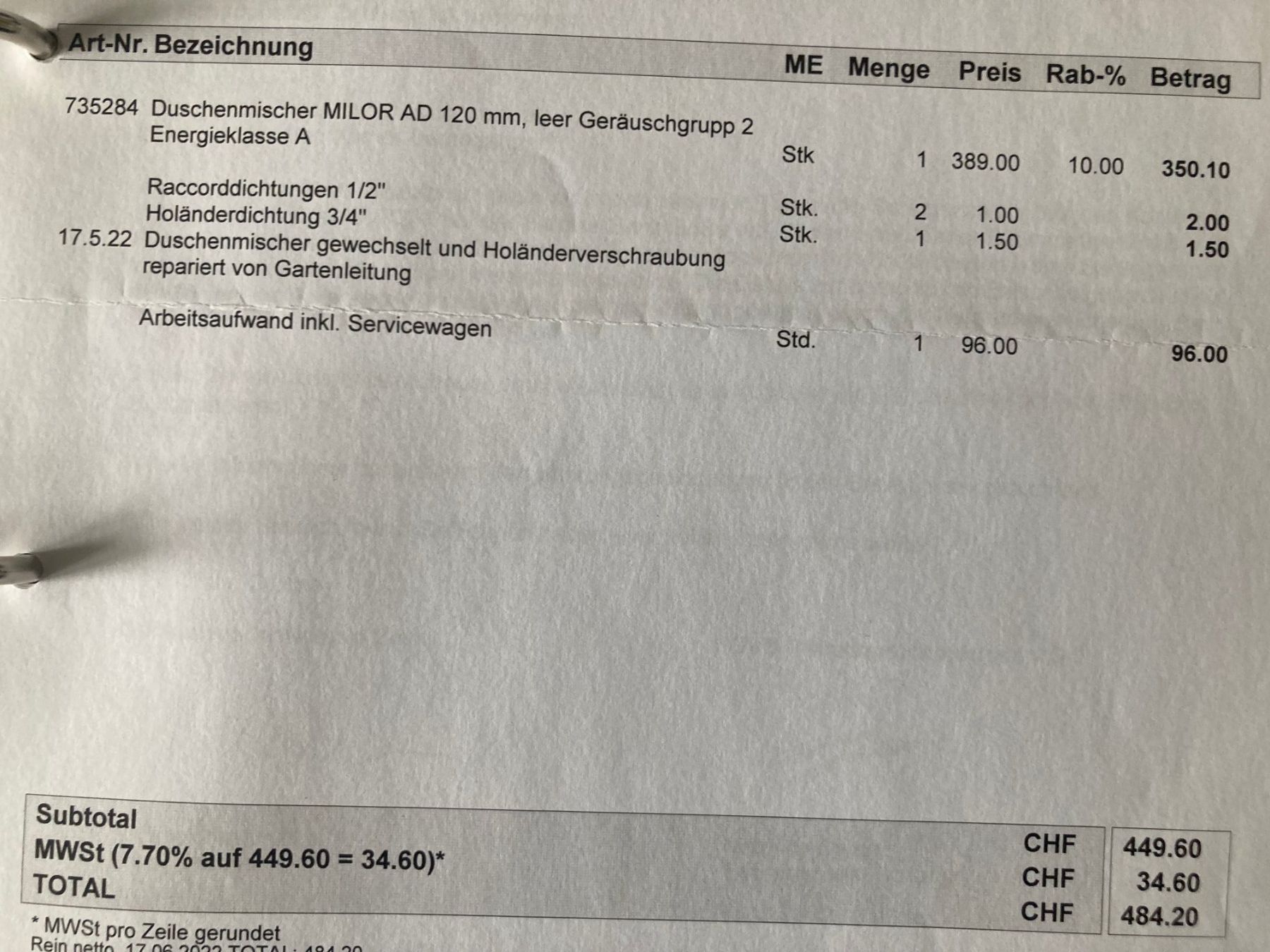 Rubinetteria: Duschmischer – Usato da Wattenwil venduto da Paki7 1