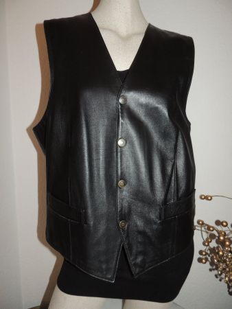 EXKLUSIVES GILET LEDER "LAMM-NAPPA" NP 249 CHF NEU 54