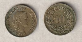 10 Rappen 1919 Messing
