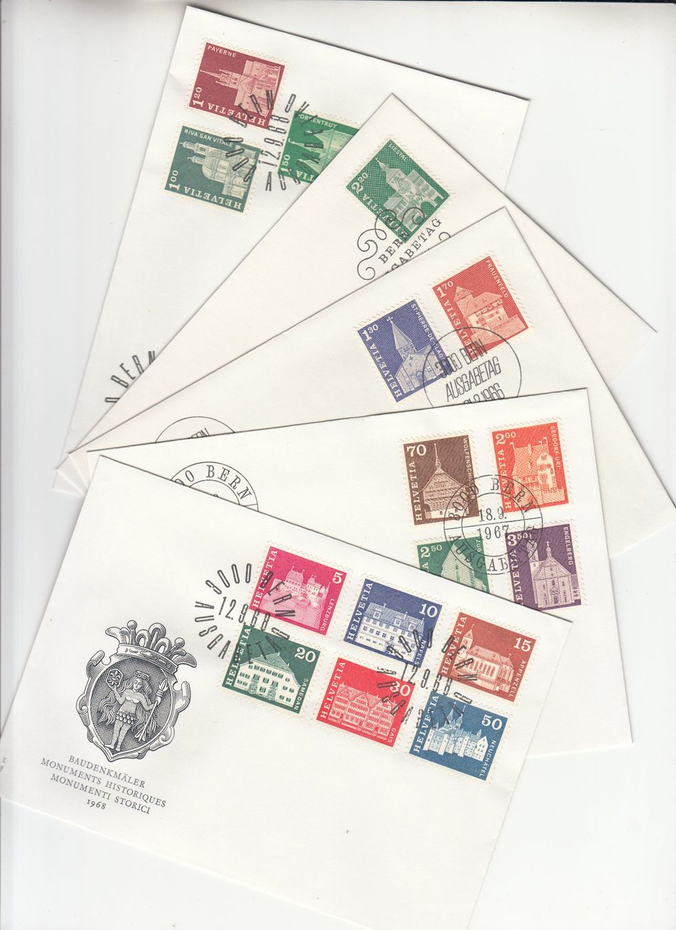 Tutti i francobolli: SBK 412 - 427 FDC – Usato da Bürglen TG venduto da StampGraf