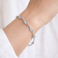 Aquamarin Armband Silber 925 Sterlingsilber modern